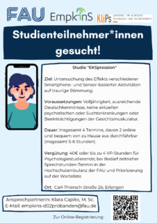 Zum Artikel "Sub-project D02 of EmpkinS is looking for participants with a current depressive episode"